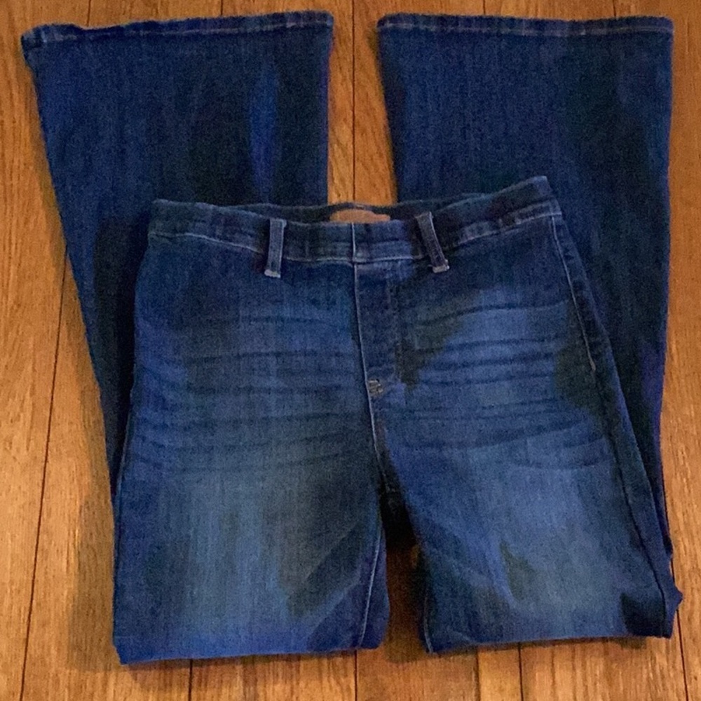 Judy Blue pull on super flare denim blue jeans - Picture 7 of 16